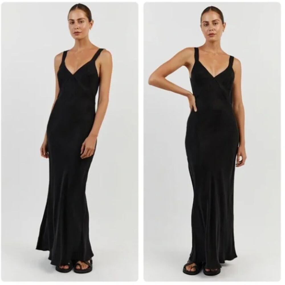 DISSH Kendall Slip Maxi Dress Black Sz 6 {T26}